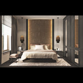 Trueliving Luxurious suite fancy Light masterbed Laminated Finish & PU Finish 6Ft *6Ft *1Ft